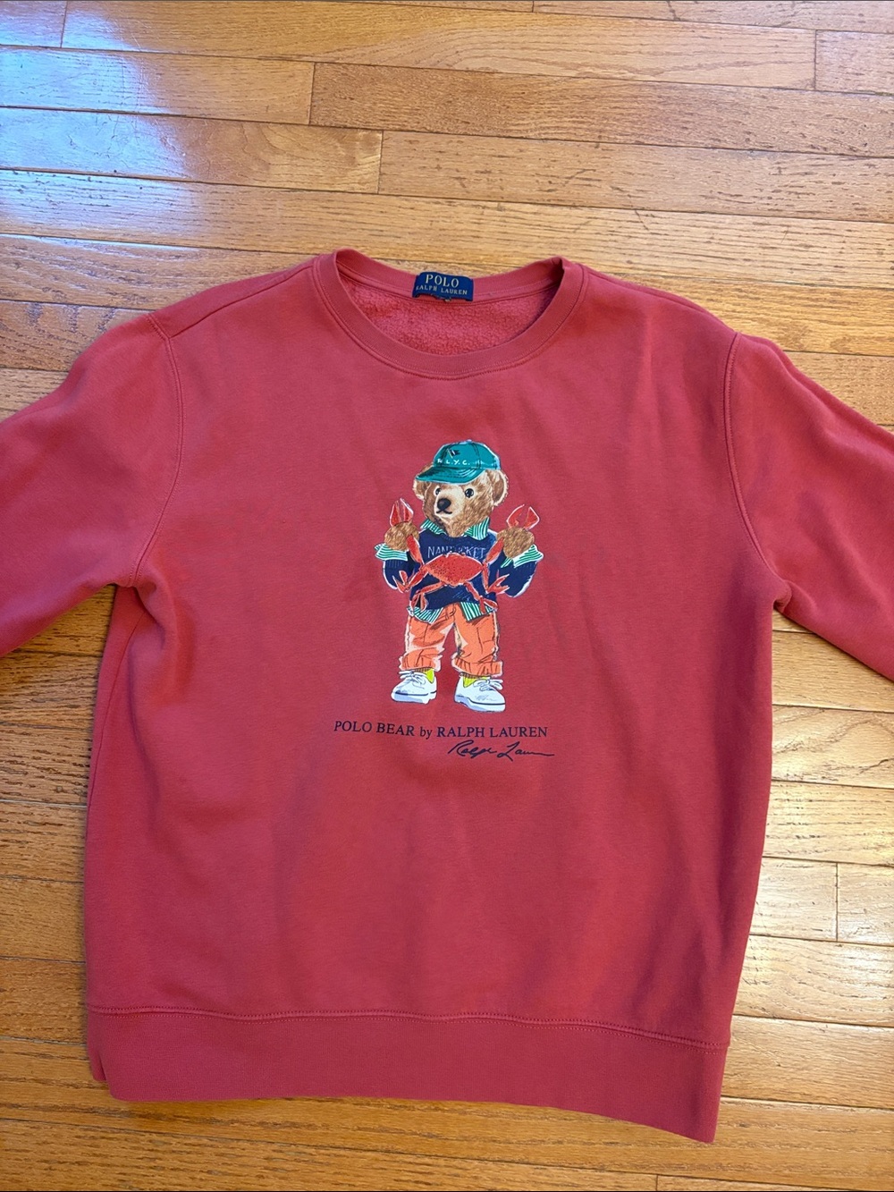 Polo by Ralph Lauren Red Crewneck with Polo Bear Graphic
